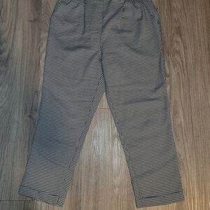 Elegant Black and White Houndstooth Womens Dress Pants